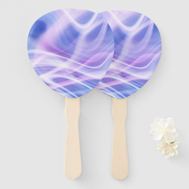 Leque Uma Névoa Pastel Mística (Frente e Verso)