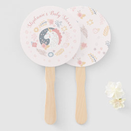 Leque Unicorn Blush Florals Baby Shower