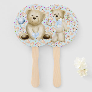 Leque Ursos de Teddy e Ventilador de Mão do Coração