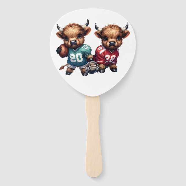 Leque Vacas e Futebol das Highland (Frente)