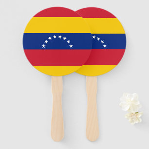Leque Venezuelano da bandeira de Venezuela patriótico