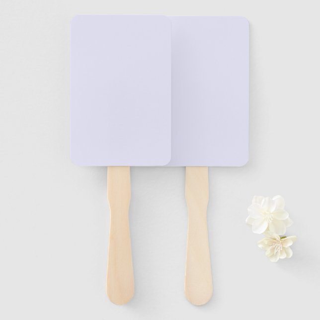 Leque Ventaloide Retangular Roxo Lavanda para Evento Ele (Frente e Verso)