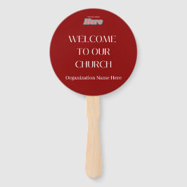 Leque Ventilador da Mão de Boas-vindas Vermelha Escuro