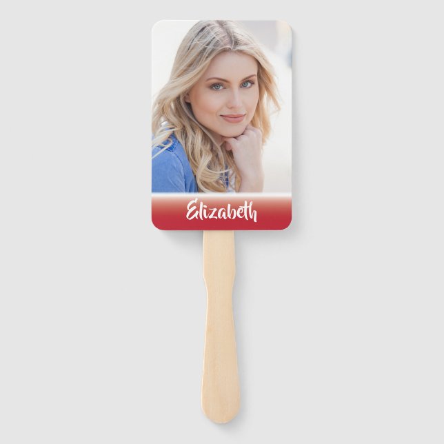 Leque Ventilador da Mão de Graduação do Monograma (Verso)