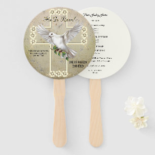 Leque Ventilador da Mão do Programa de Páscoa da Paz