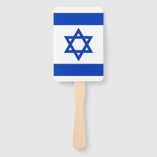 Leque Ventilador de mão com bandeira de Israel