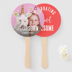 Leque Ventilador de Mão de Aniversário Personalizado