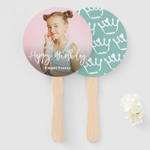 Leque Ventilador de Mão de Aniversário Personalizado