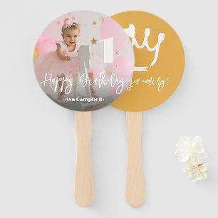 Leque Ventilador de Mão de Aniversário Personalizado