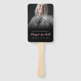 Leque Ventilador de Mão do Funeral Negro Clássico