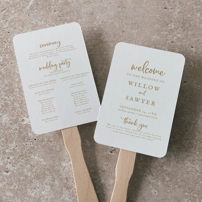 Leque Ventilador de Mão do Programa de Casamento de Scri (Criador carregado)