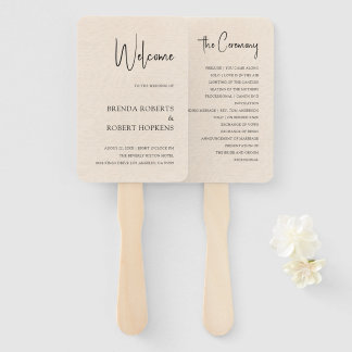 Leque Ventilador de Mão Negra Simples, Linen Linen