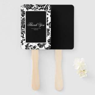 Leque Ventilador de mão personalizado, preto e branco