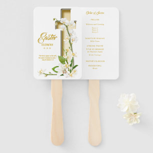 Leque Ventilador de Mão Versa com Escritura Lily Orquí
