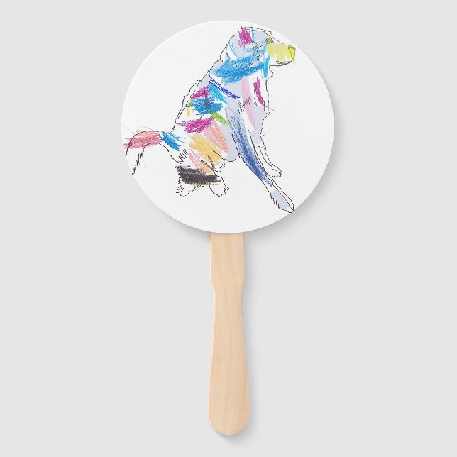 Leque Ventilador do cão arco-íris (Frente)