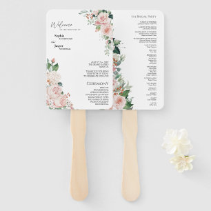 Leque Ventilador do Programa Blush Floral White Weding
