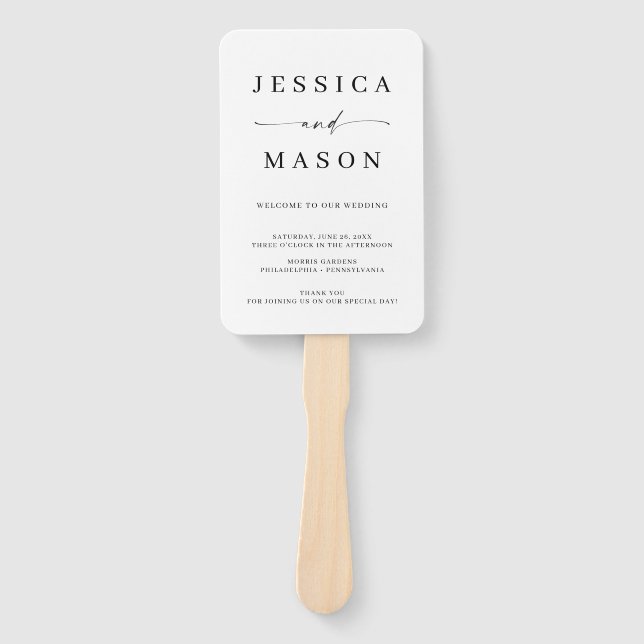 Leque Ventilador do Programa de Casamento de Elegância C (Frente)