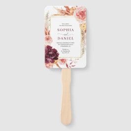 Leque Ventilador do Programa de Casamento de Grass Boho 