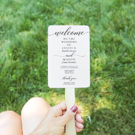 Leque Ventilador do Programa de Casamento de Script Clás