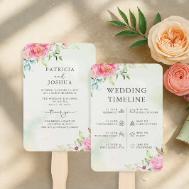 Leque Ventilador do Programa de Casamento Dusty Rosa Flo