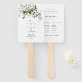 Leque Ventilador do Programa de Casamento Eucalyptus