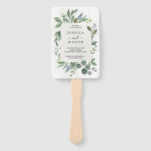 Leque Ventilador do Programa de Casamento Eucalyptus Azu