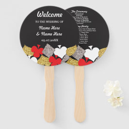 Leque Ventilador do Programa de Casamento Glitter em Las