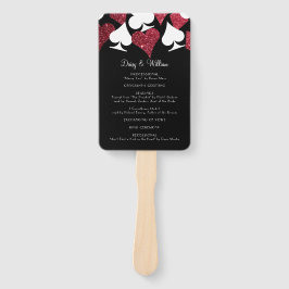 Leque Ventilador do programa de casamento Red Glitter Ve