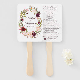 Leque Ventilador do Programa de Casamento Russo - Flores