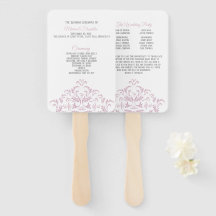 Ventilador do programa de Casamento tema damasco e