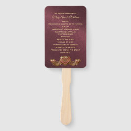 Leque Ventilador do Programa de Casamentos tema damasco