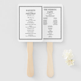 Leque Ventilador do Programa de Cerimônia de Casamento S