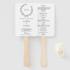 Leque Ventilador do Programa Formal de Casamento Monogra