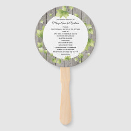 Leque Ventilador do Programa Rustic Wood and Ivy Wedy