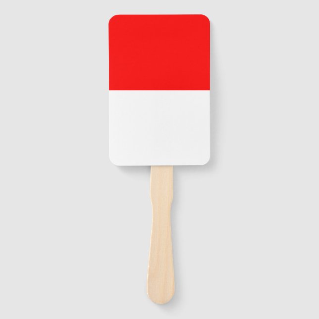 Leque Ventilador manual com bandeira da Indonésia (Frente)