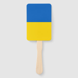 Leque Ventilador manual com bandeira da Ucrânia