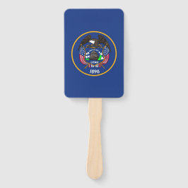 Leque Ventilador manual com bandeira de Utah, EUA