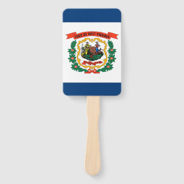 Leque Ventilador manual com bandeira de West Virginia, E