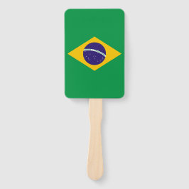 Leque Ventilador manual com bandeira do Brasil