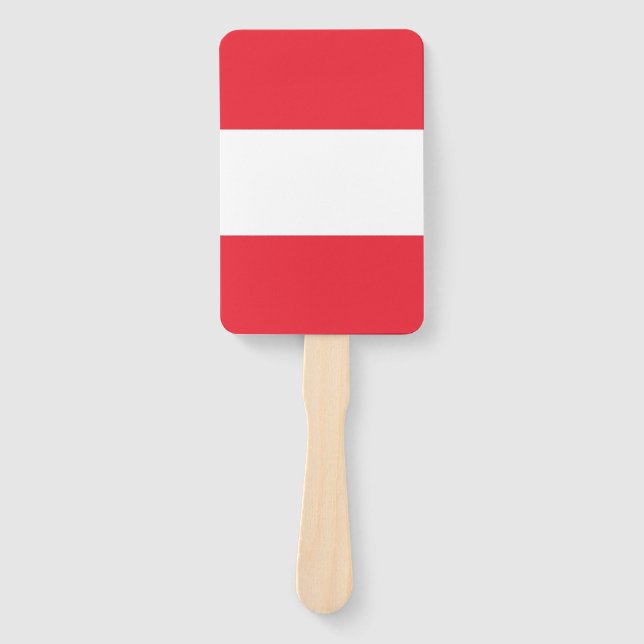 Leque Ventilador manual com pavilhão da Áustria (Frente)