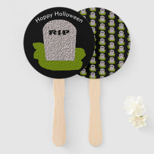 Leque Ventilador Personalizado da Mão RIP Tombstone