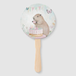 Leque Ventiladores da Festa de aniversário Capybura