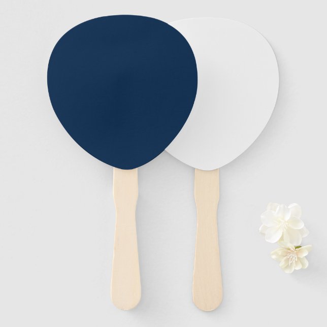 Leque Ventiladores de bronco personalizados, azuis e bra (Frente e Verso)