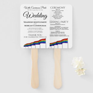 Leque Ventiladores de Casamento de orgulho gay com Progr