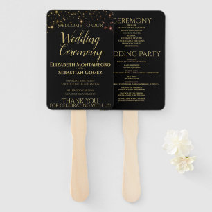 Leque Ventiladores de Casamento de Sparkles Shimmering c