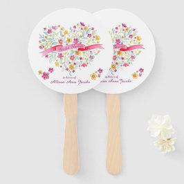 Leque Ventiladores de chá de panela de flores de buquê c