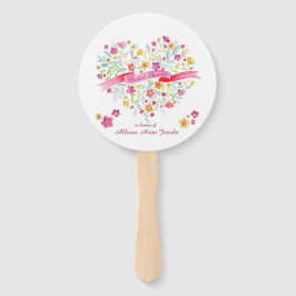 Leque Ventiladores de chá de panela de flores de buquê c