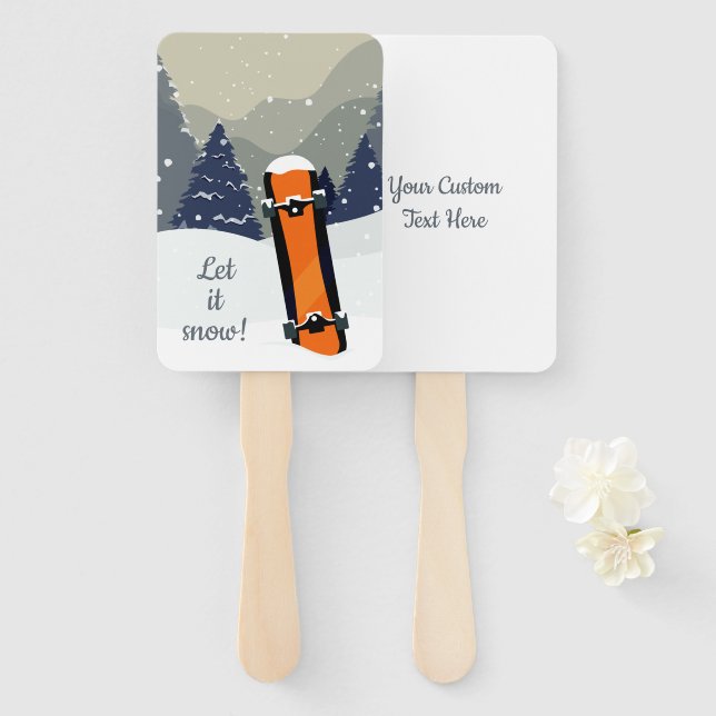 Leque Ventiladores de mão de texto personalizados do Win (Frente e Verso)