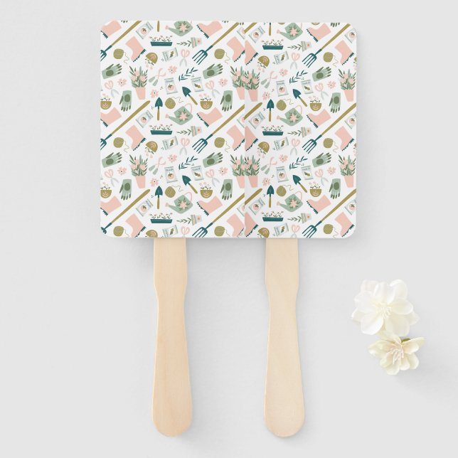 Leque Ventiladores de mão do jardim (Frente e Verso)