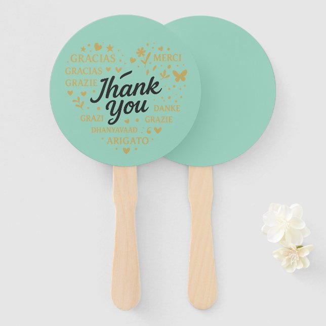 Leque Ventiladores de mão elegantes - Presente prático e (Frente e Verso)